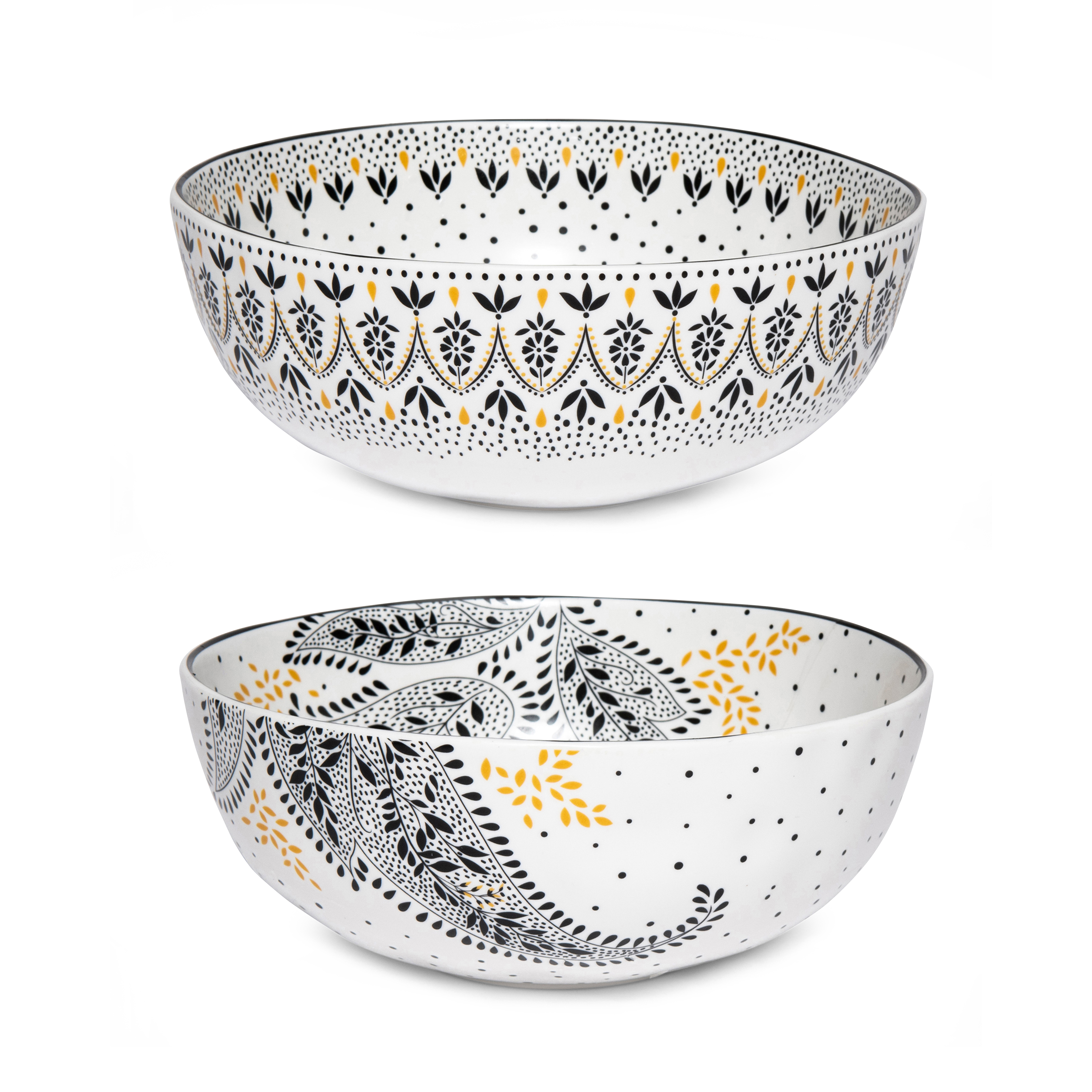 Sara Miller Artisanne Noir Set of 2 Large Bowls image number null